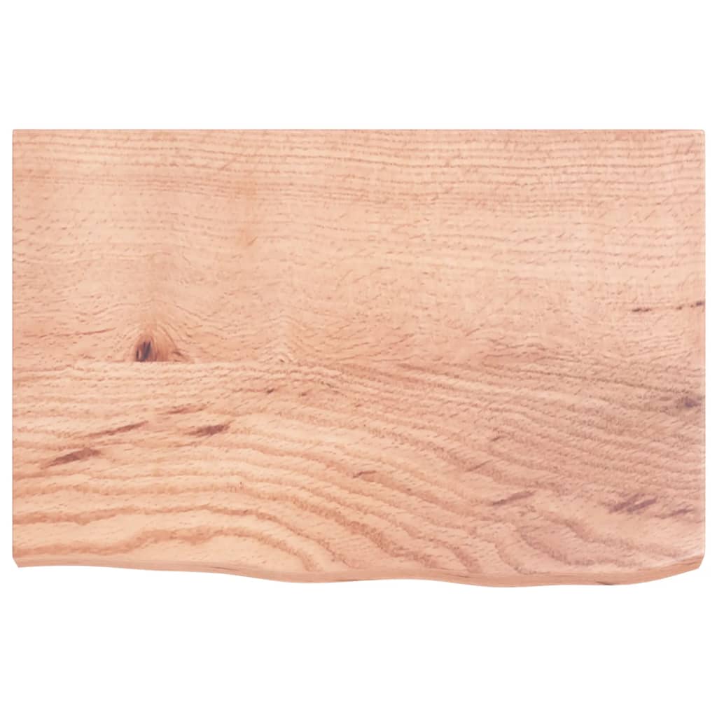 vidaXL Blat de baie, maro deschis, 60x40x(2-4) cm, lemn masiv tratat