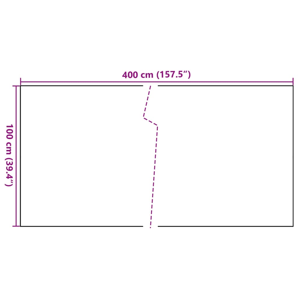 vidaXL Paravan Balcon Maro Deschis 400x100 cm Poly Rattan