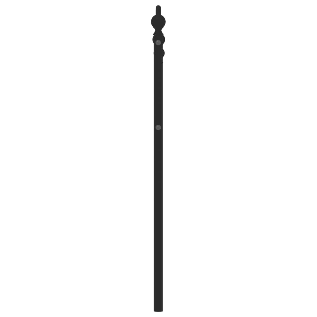 vidaXL Tăblie de pat metalică, negru, 120 cm