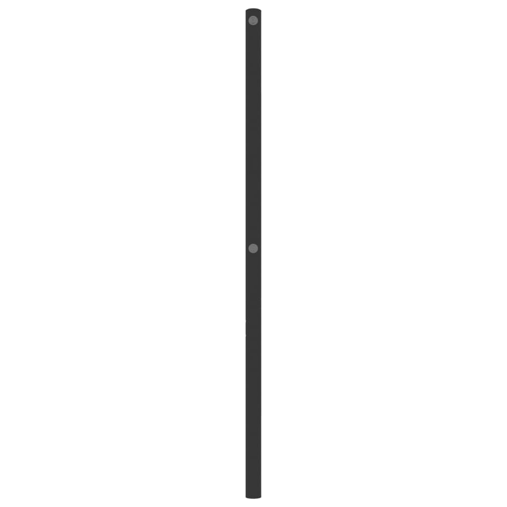 vidaXL Tăblie de pat metalică, negru, 80 cm