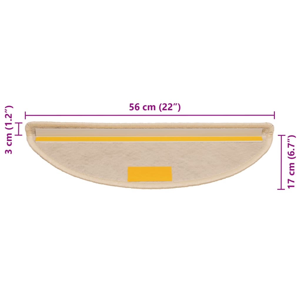 vidaXL Covorașe scări autoadezive 15 buc berber 56x17x3cm aspect sisal