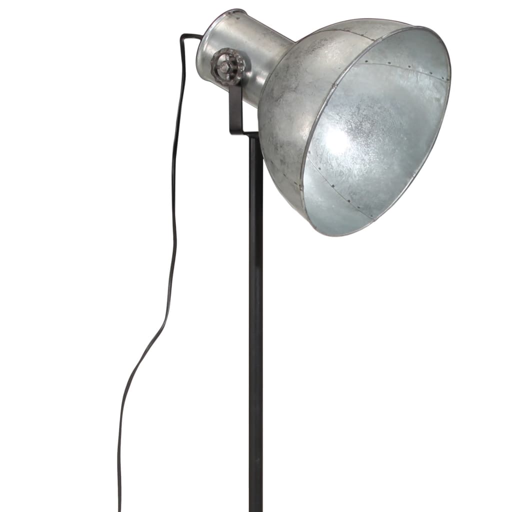 vidaXL Lampă de podea 25 W, argintiu vintage, 61x61x90/150 cm, E27