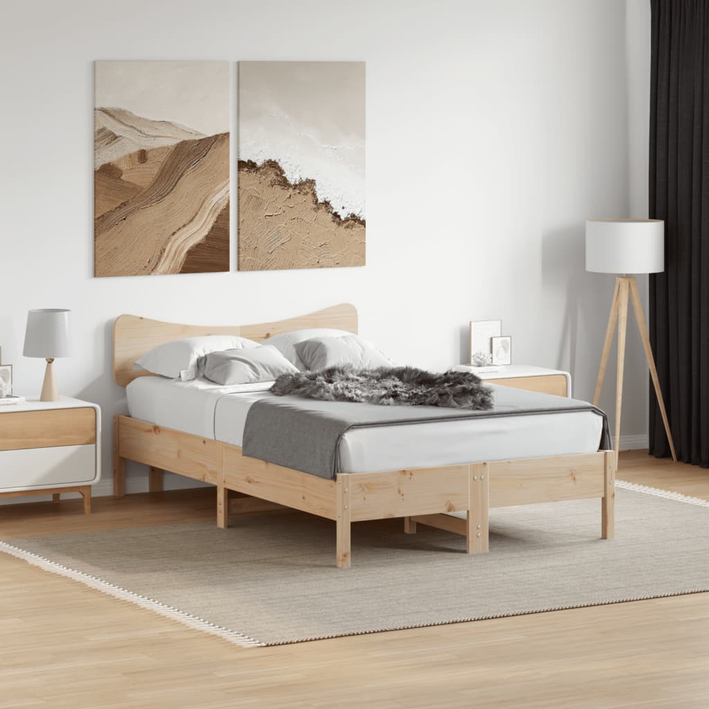 vidaXL Tăblie de pat, 135 cm, lemn masiv de pin