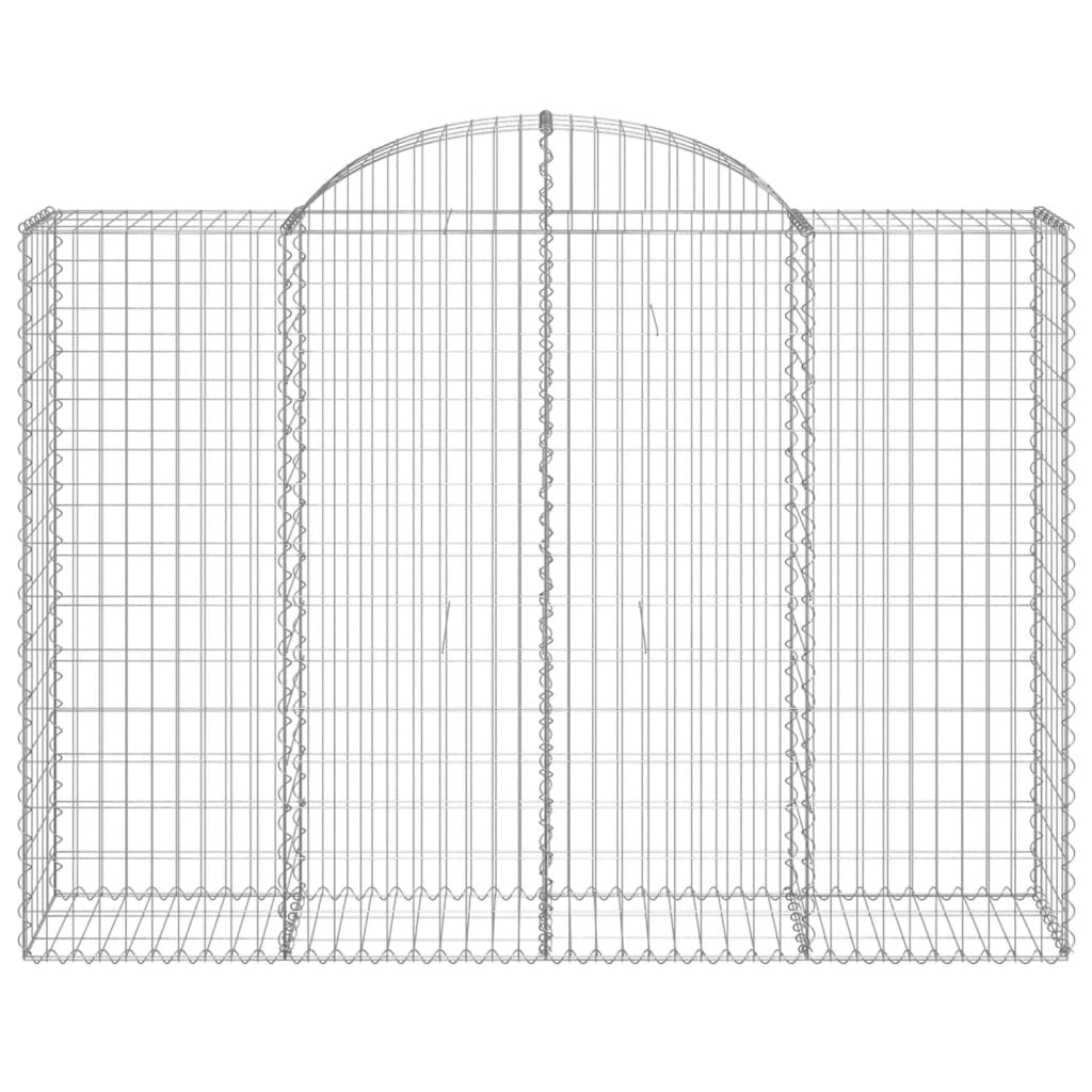 vidaXL Coșuri gabion arcuite 11 buc, 200x50x140/160cm, fier galvanizat