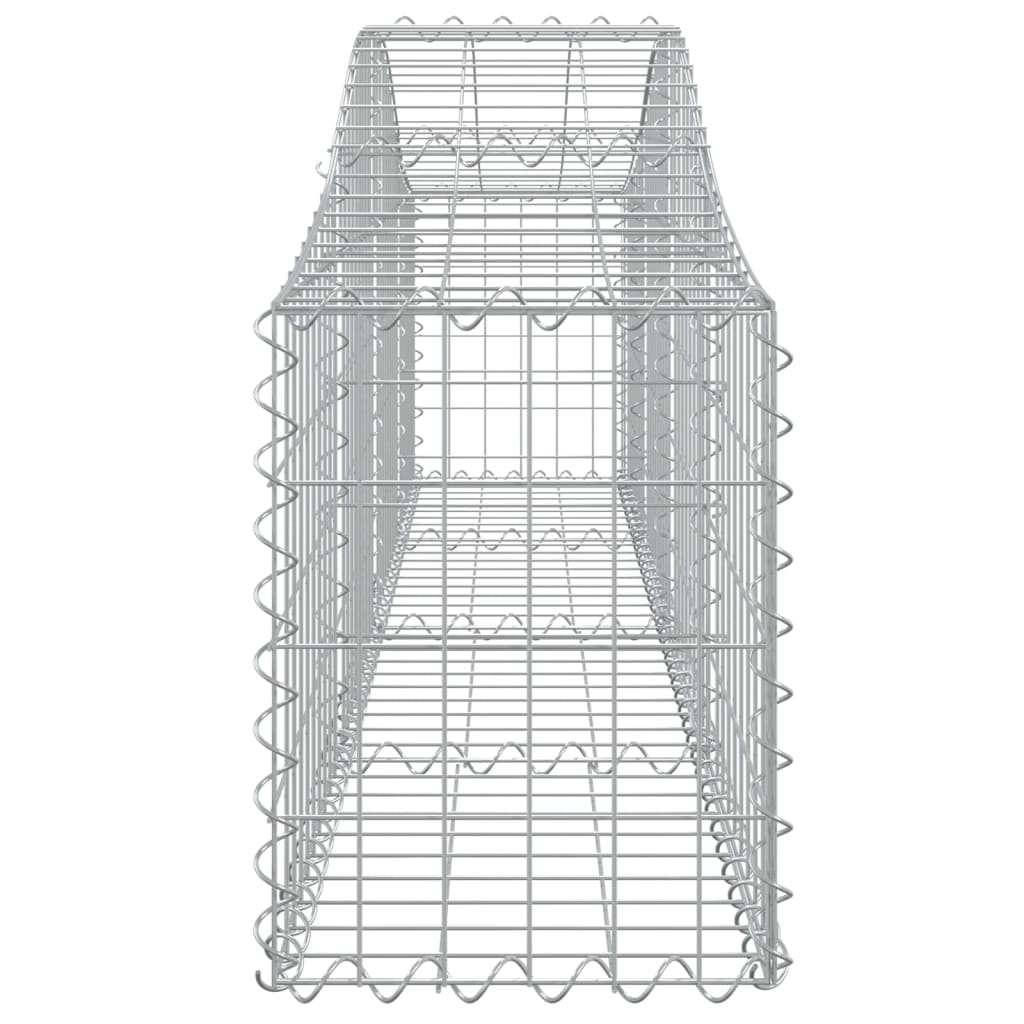 vidaXL Coș gabion arcuit, 200x30x40/60 cm, fier galvanizat