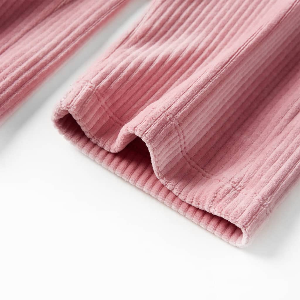 Pantaloni de copii din velur, roz, 116