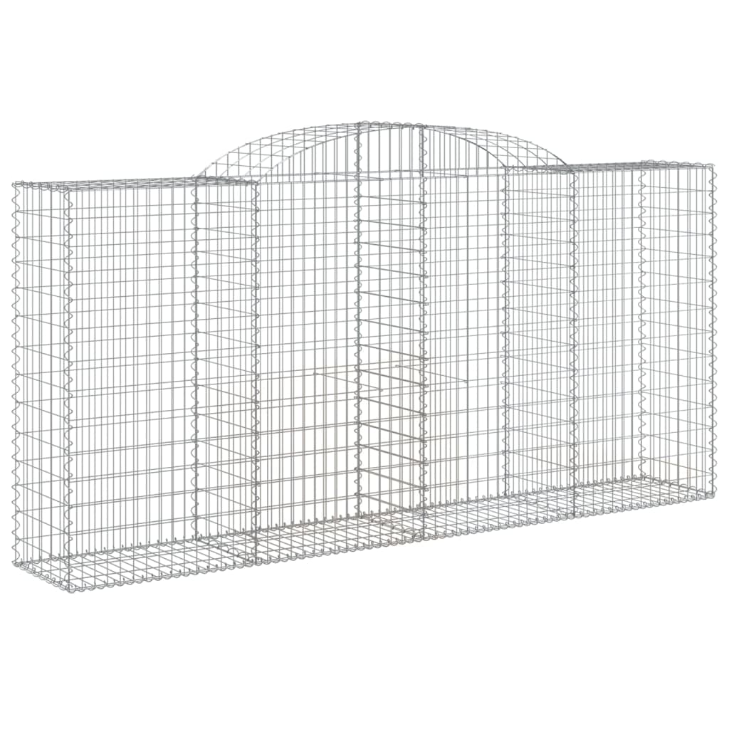 vidaXL Coșuri gabion arcuite 10 buc, 300x50x140/160cm, fier galvanizat