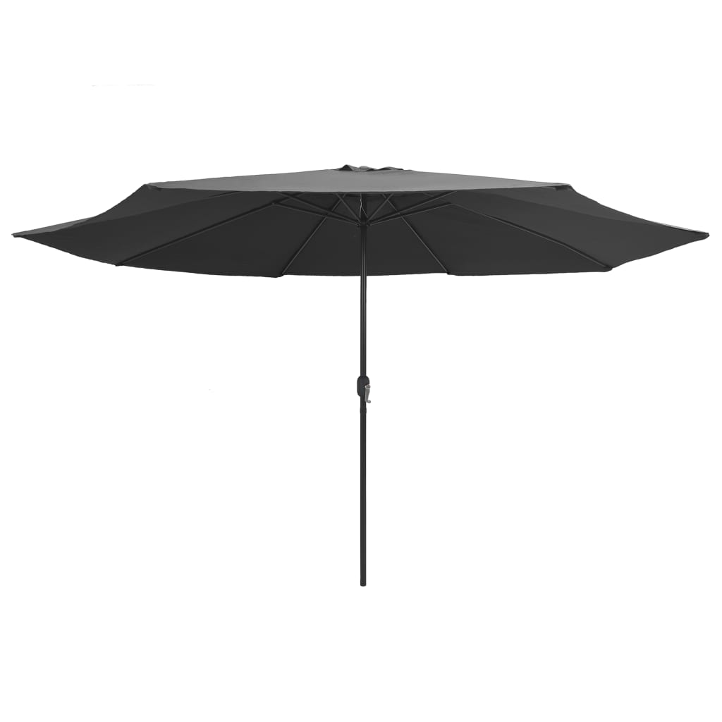 vidaXL Umbrelă de soare de exterior, stâlp metalic, antracit, 390 cm