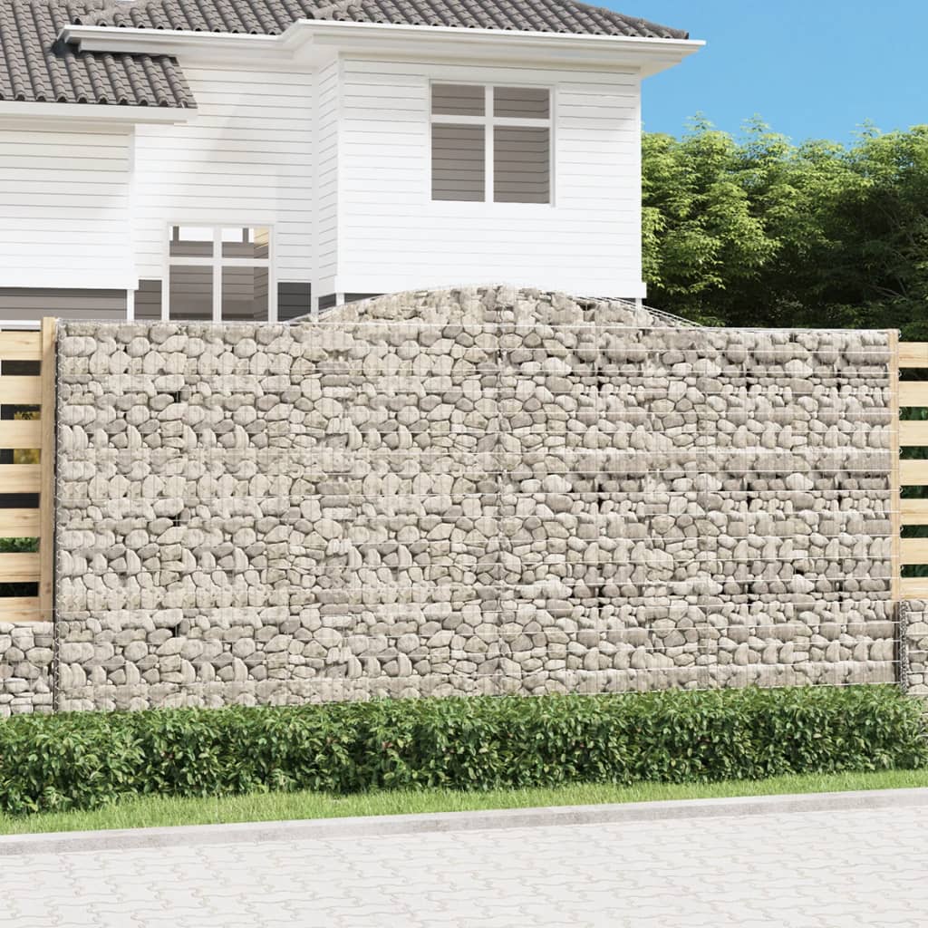 vidaXL Coșuri gabion arcuite 6 buc. 400x30x200/220 cm fier galvanizat