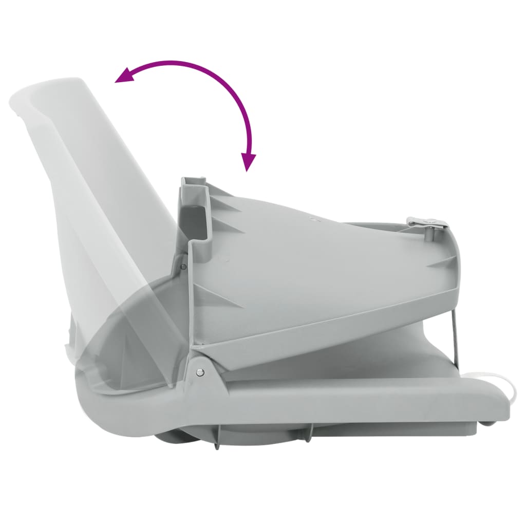 vidaXL Set cu scaun pliabil pentru barcă, 4 piese, gri
