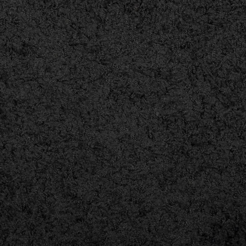 vidaXL Covor pufos "PAMPLONA" cu fire înalte, negru modern, 140x200 cm