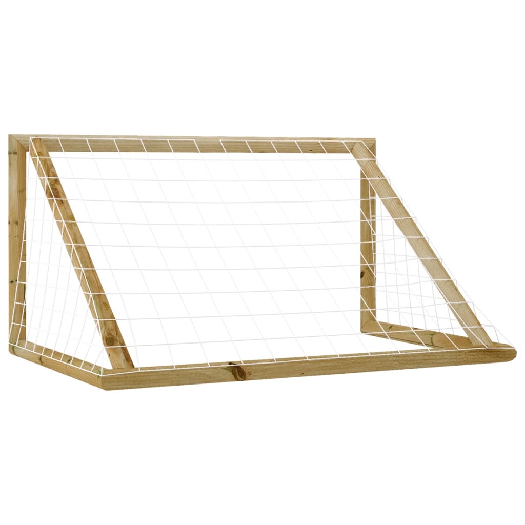 vidaXL Poartă de fotbal cu plasă, 160x80x100 cm, lemn de pin tratat