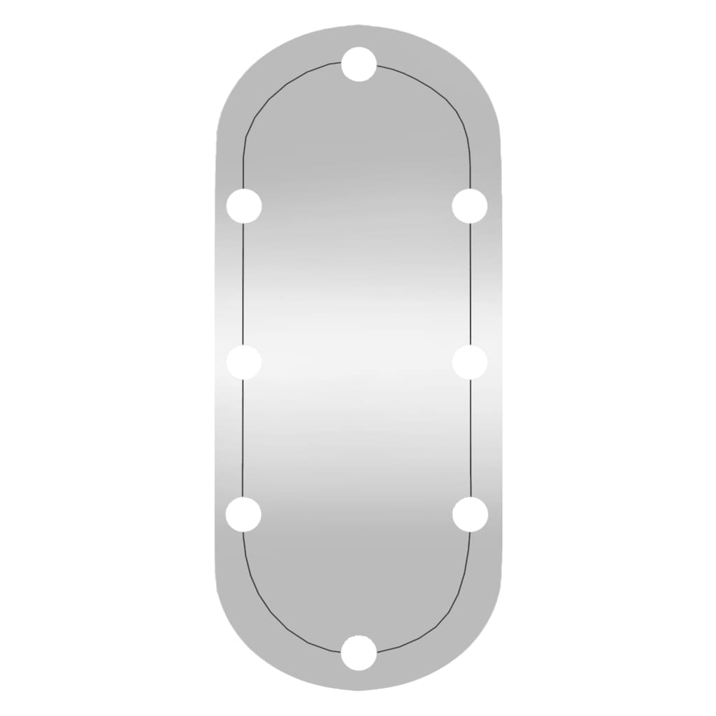 vidaXL Oglindă de perete cu lumini LED 35x80 cm oval sticlă