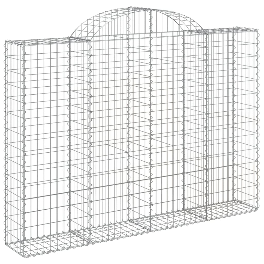 vidaXL Coșuri gabion arcuite 11 buc, 200x30x140/160cm, fier galvanizat