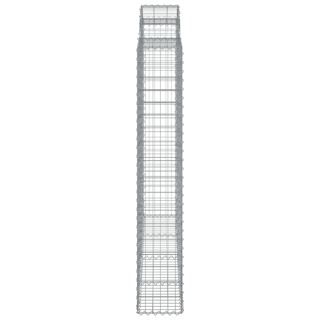 vidaXL Coșuri gabion arcuite 14 buc, 200x30x180/200cm, fier galvanizat