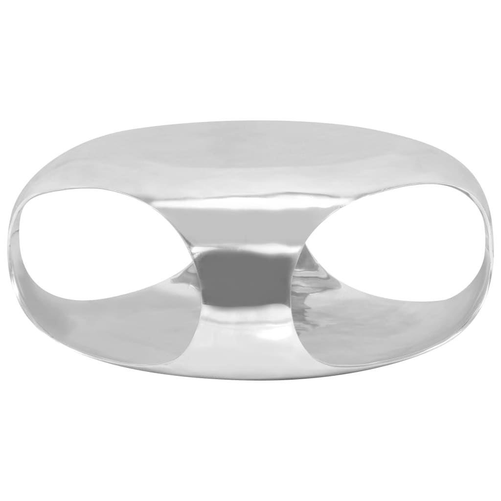 vidaXL Măsuță de cafea, argintiu, 70x70x32 cm, aluminiu turnat