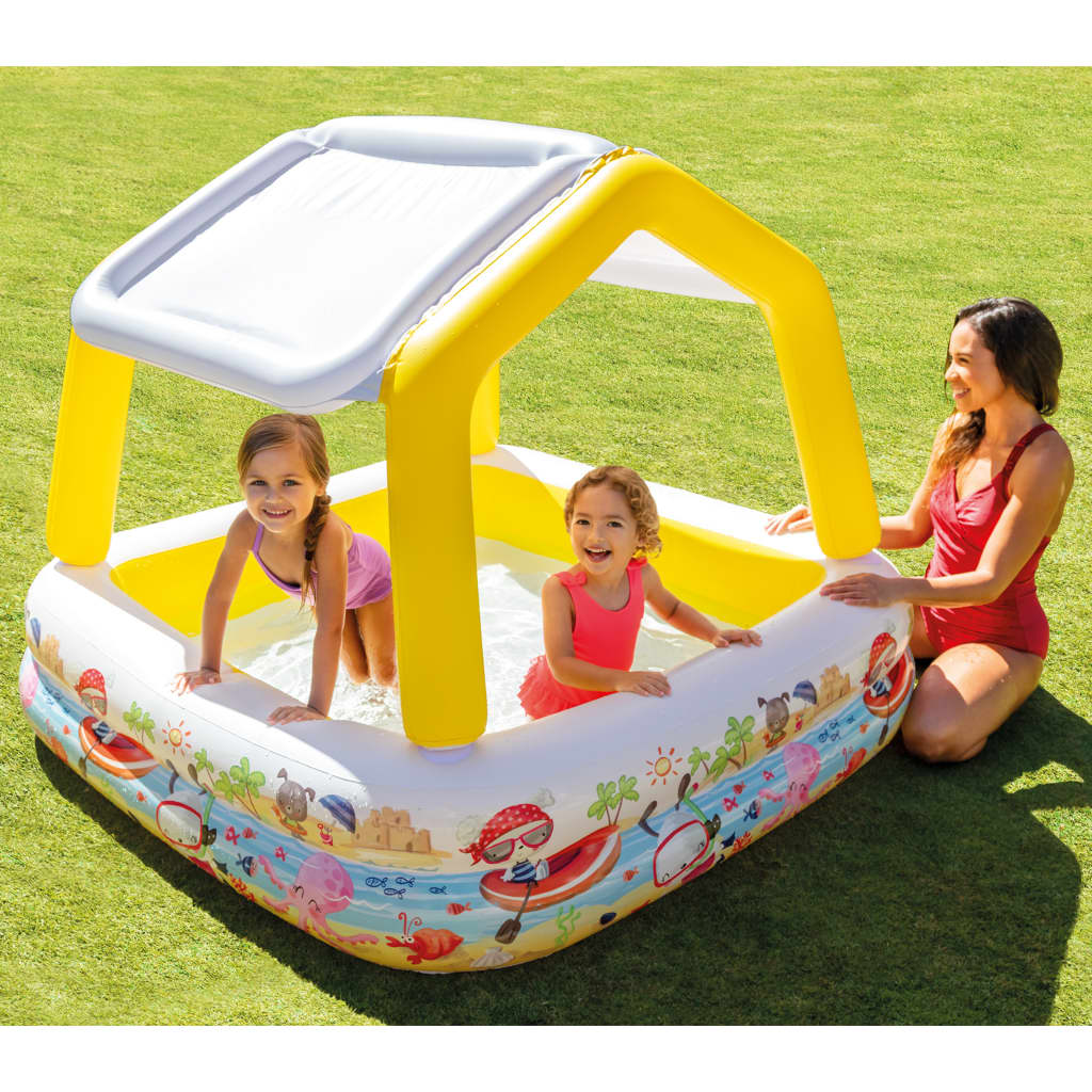 Intex Piscină gonflabilă cu umbrar, 157x157x122 cm