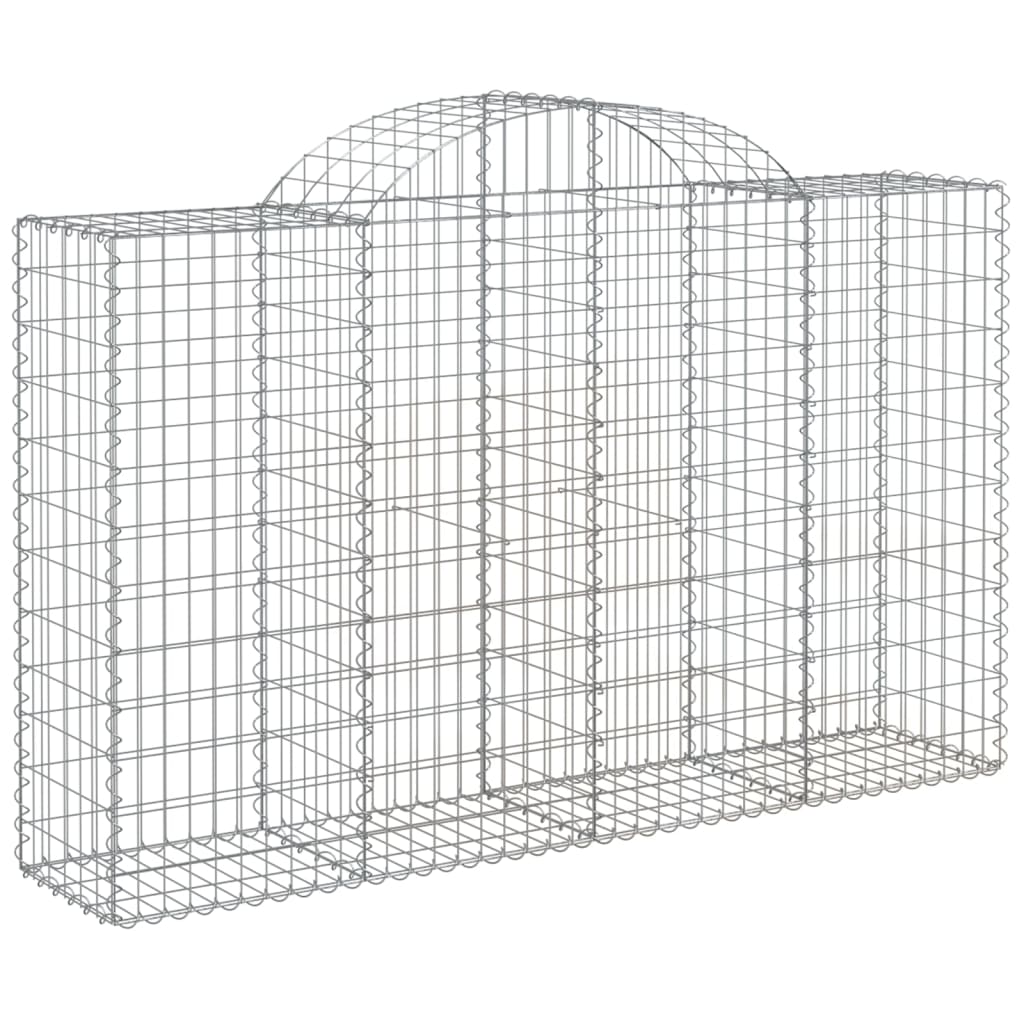 vidaXL Coșuri gabion arcuite 6 buc, 200x50x120/140 cm, fier galvanizat