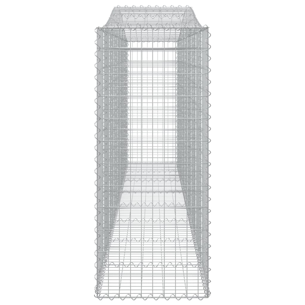 vidaXL Coșuri gabion arcuite 2 buc, 400x50x120/140 cm, fier galvanizat