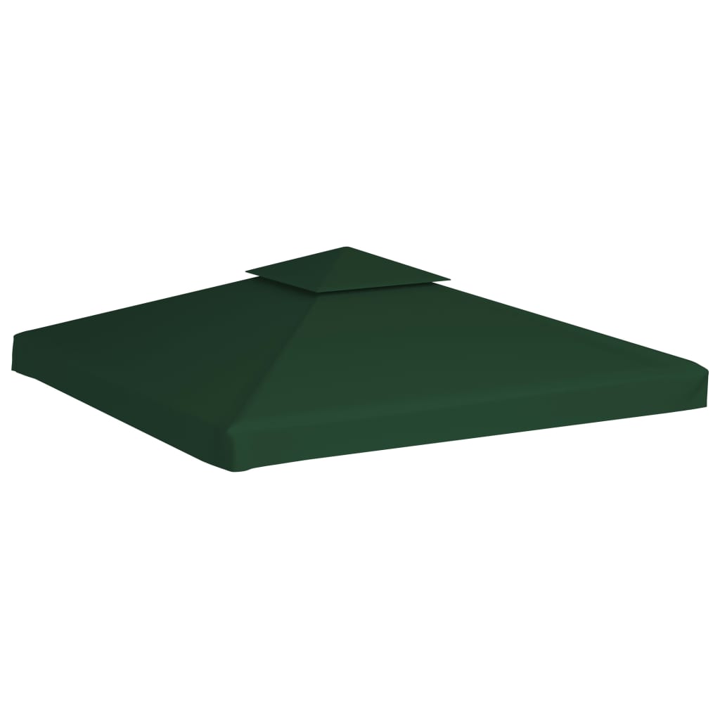 vidaXL Copertină rezervă acoperiș pavililion, verde, 3x3 m, 310 g/m²