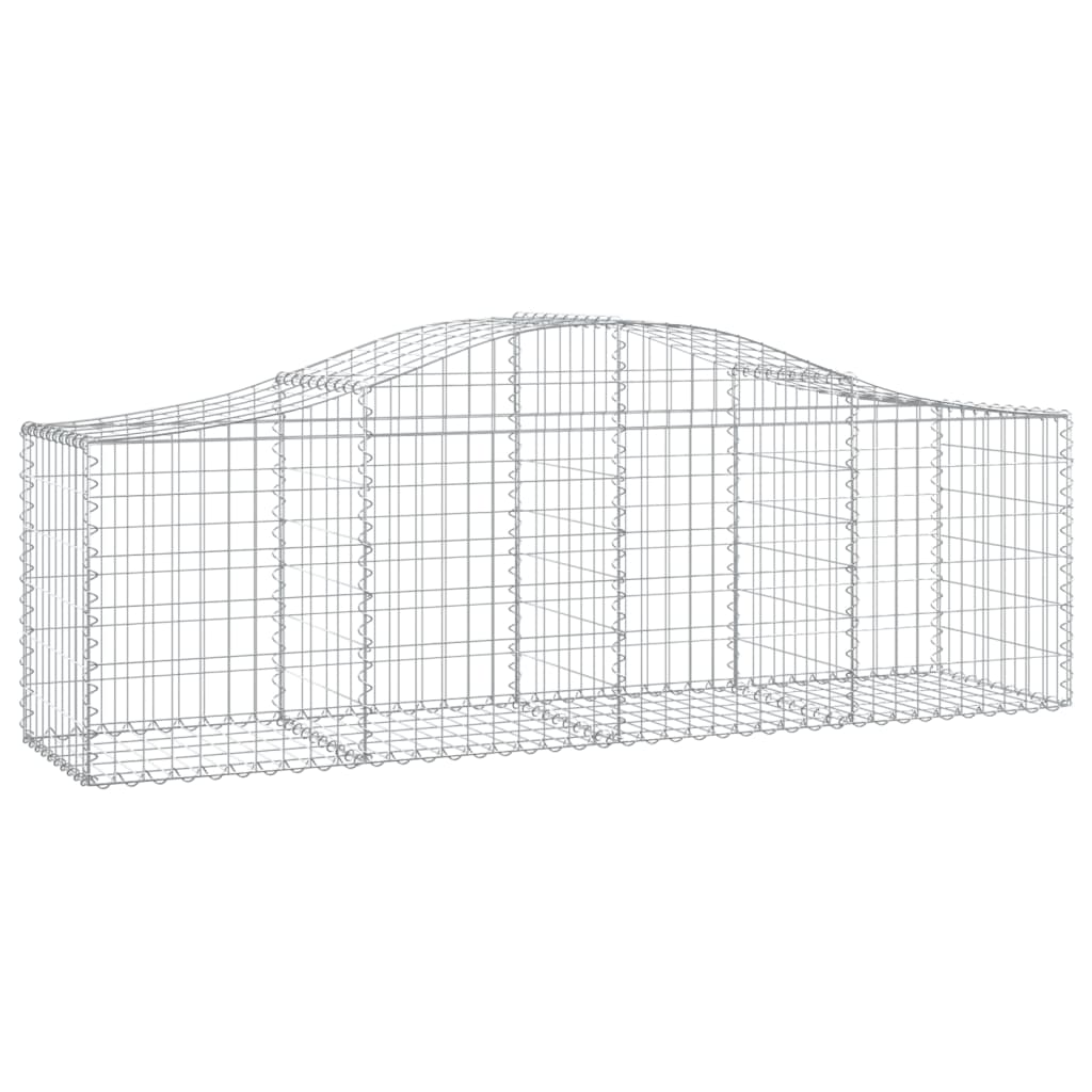 vidaXL Coșuri gabion arcuite 4 buc, 200x50x60/80 cm, fier galvanizat