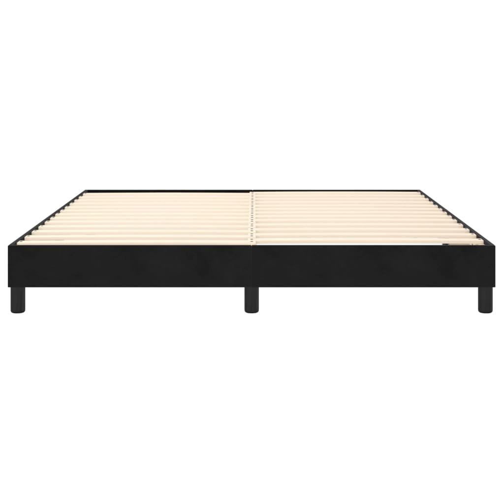 vidaXL Cadru de pat box spring, negru, 160x200 cm, catifea