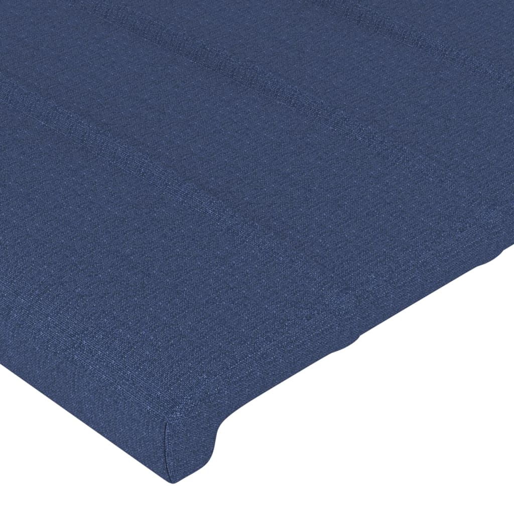 vidaXL Tăblii de pat, 2 buc, albastru, 90x5x78/88 cm, textil