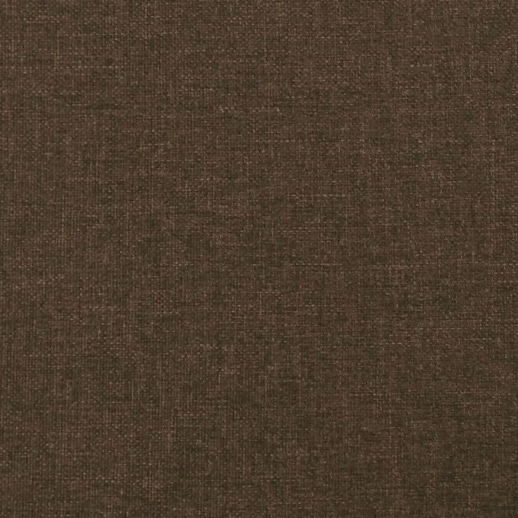 vidaXL Tăblie de pat cu aripioare maro închis 203x23x118/128 cm textil