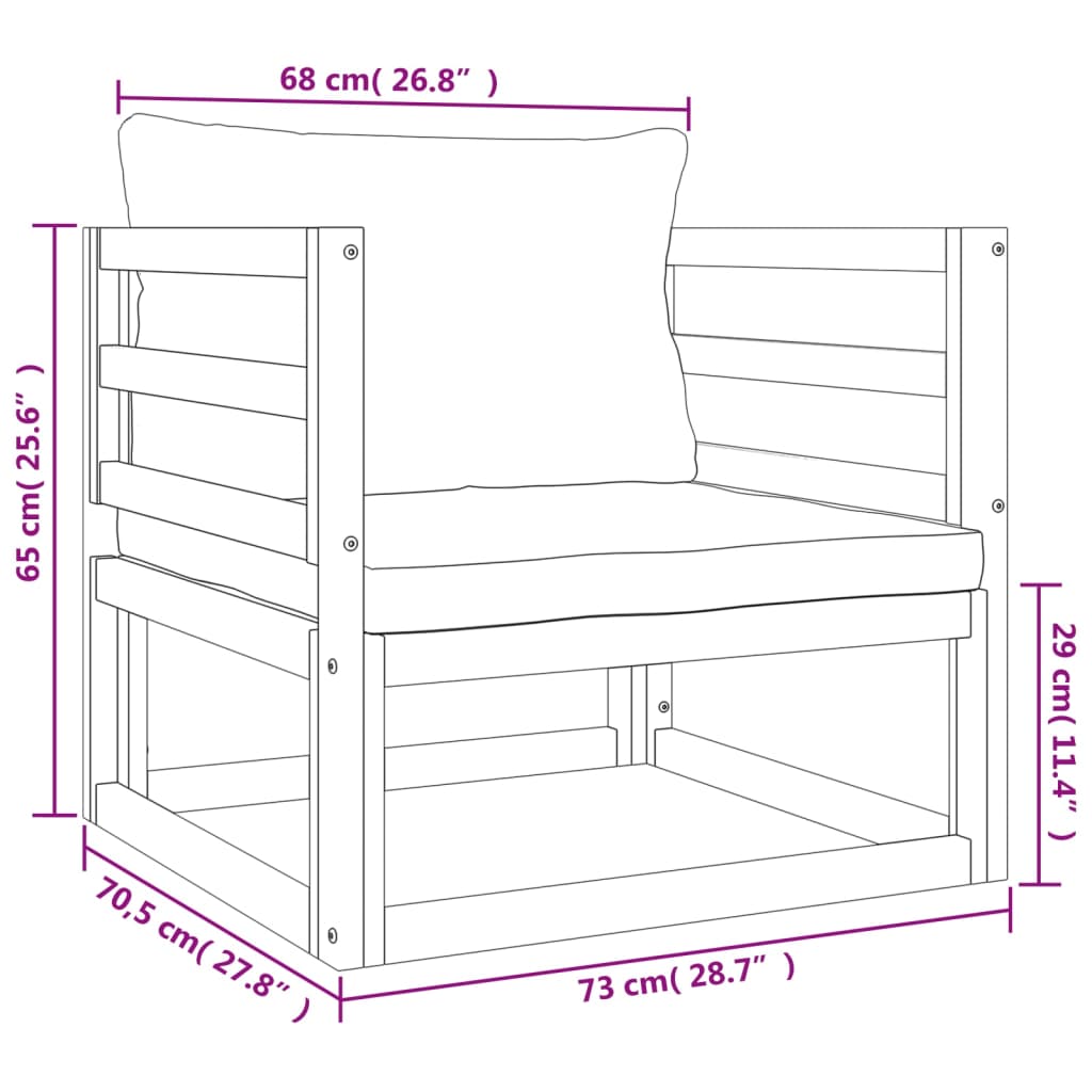 vidaXL Set mobilier de grădină cu perne gri taupe, 8 piese, lemn masiv