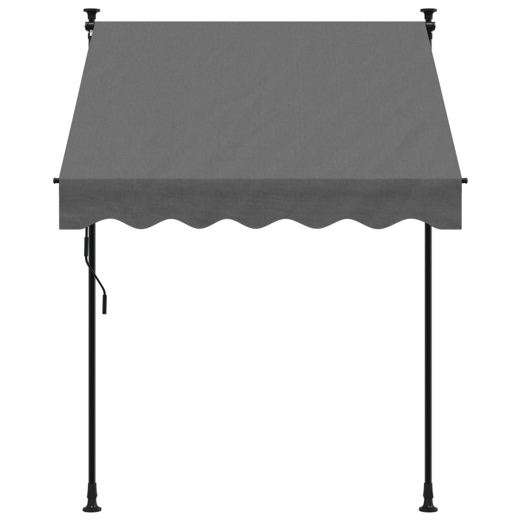 vidaXL Copertină retractabilă, antracit, 150x150 cm, țesătură și oțel