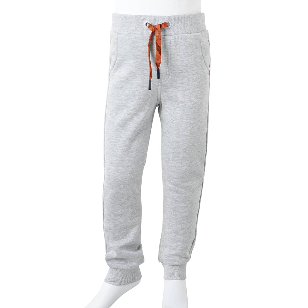 Pantaloni de trening pentru copii, gri melanj, 92