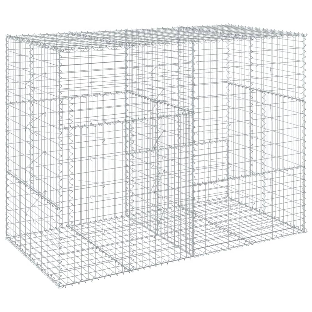 vidaXL Coș gabion cu capac, 200x100x150 cm, fier galvanizat