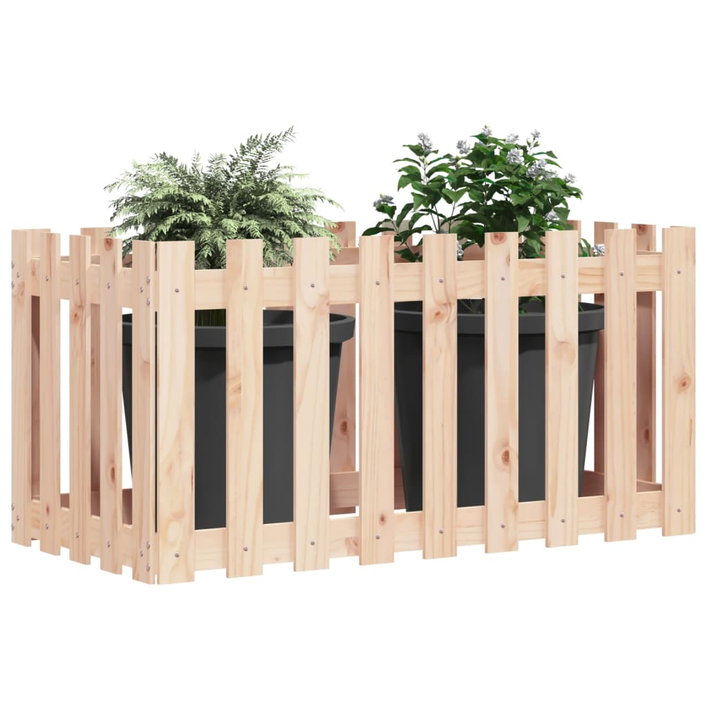 vidaXL Pat înălțat grădină design gard 100x50x50 cm lemn de pin tratat