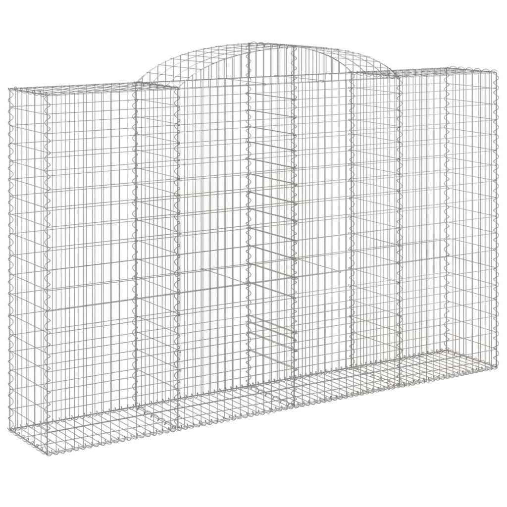 vidaXL Coșuri gabion arcuite 13 buc, 300x50x180/200 cm fier galvanizat