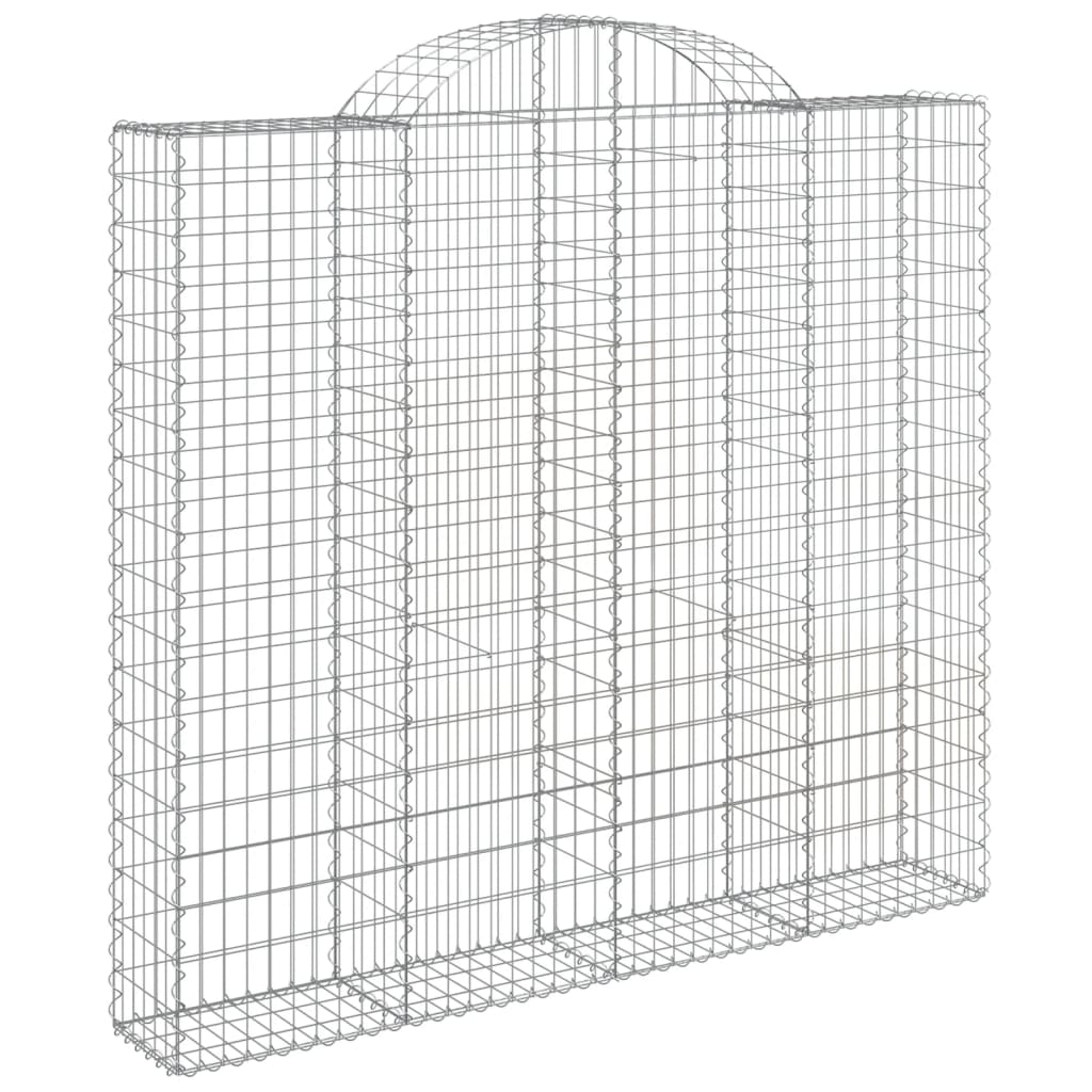 vidaXL Coșuri gabion arcuite 4 buc, 200x30x180/200cm, fier galvanizat