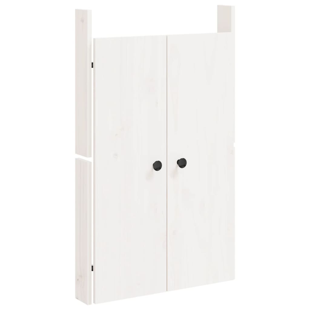 vidaXL Uși de bucătărie de exterior, alb, 50x9x82cm, lemn masiv de pin