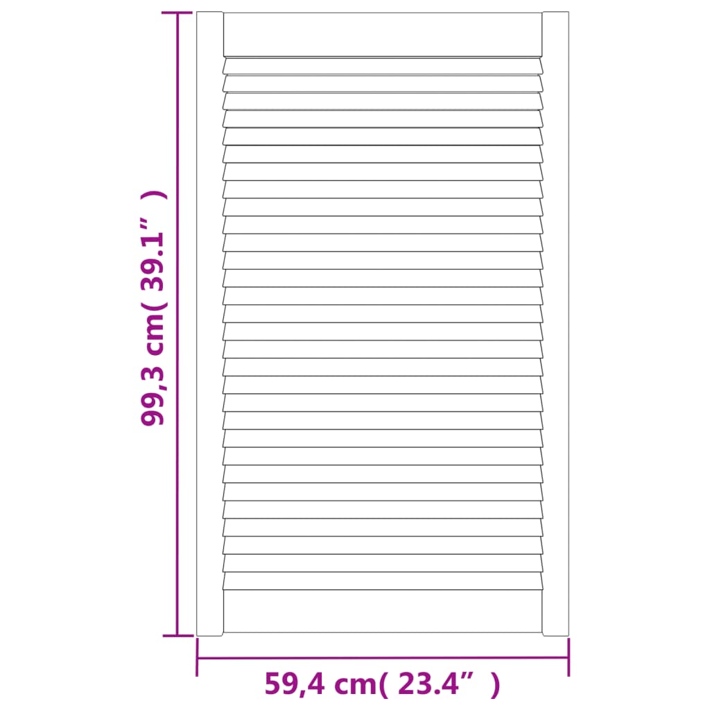 vidaXL Uși de dulap design lambriu 2 buc. 99,3x59,4 cm lemn masiv pin