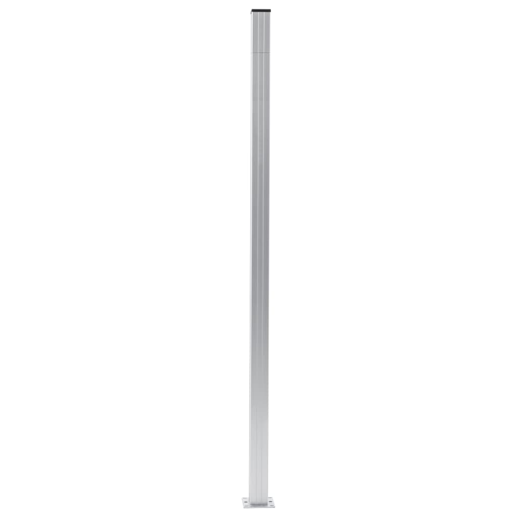 vidaXL Stâlpi de gard, 2 buc., 185 cm, aluminiu