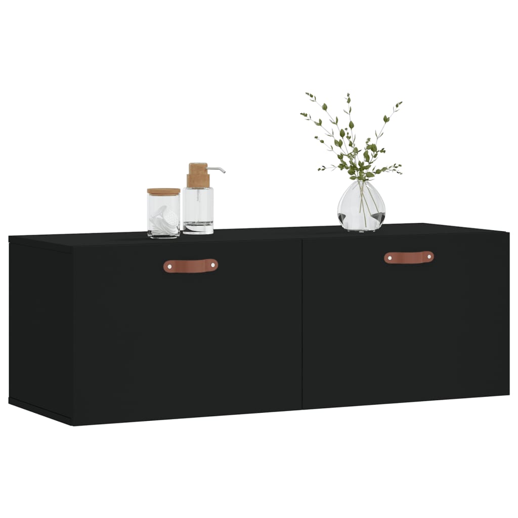 vidaXL Dulap de perete, negru, 100x36,5x35 cm, lemn compozit