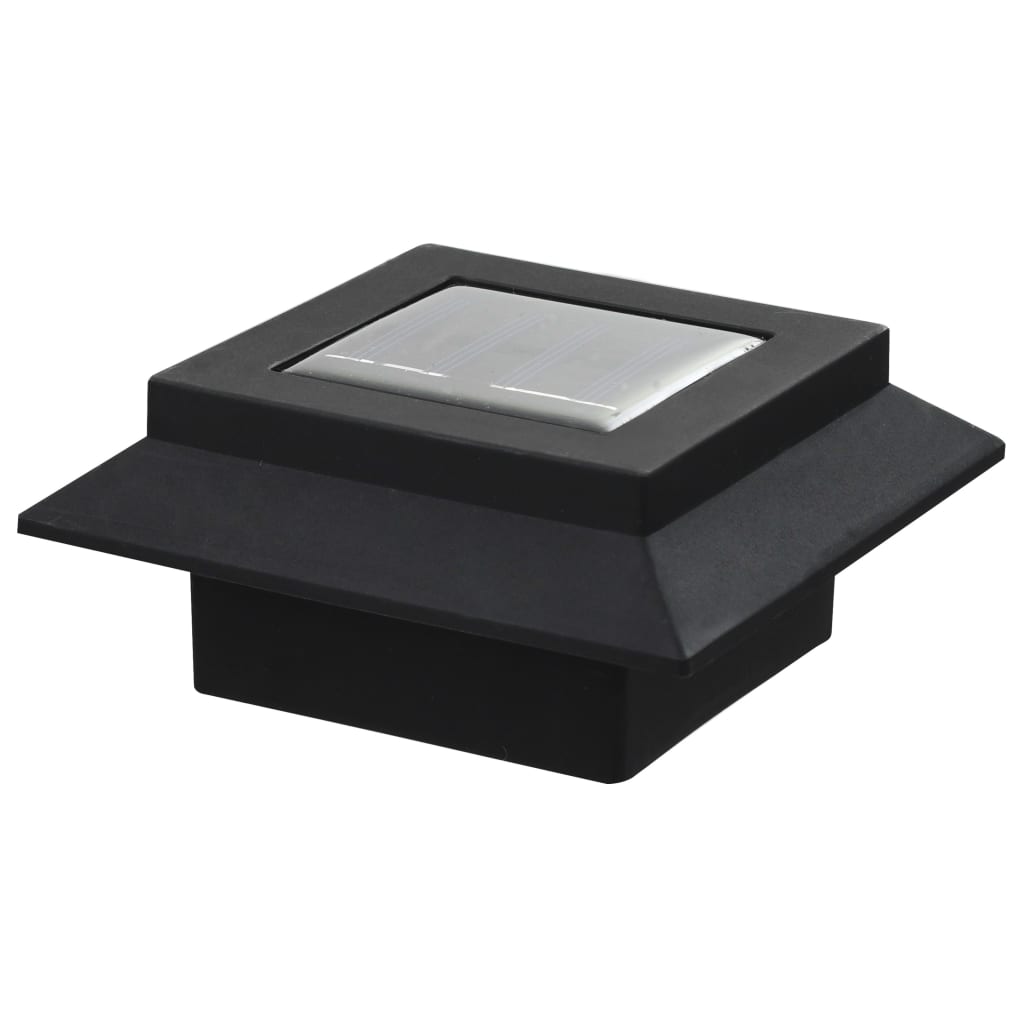 vidaXL Lămpi solare de exterior cu LED, 6 buc, negru, 12 cm, pătrat