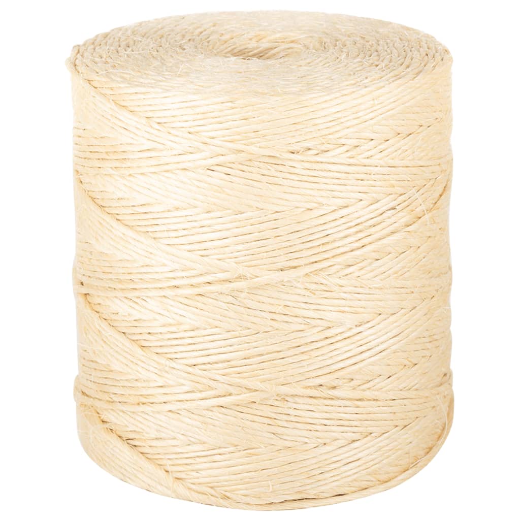 vidaXL Frânghie, 300 m, sisal 100%, 2 mm