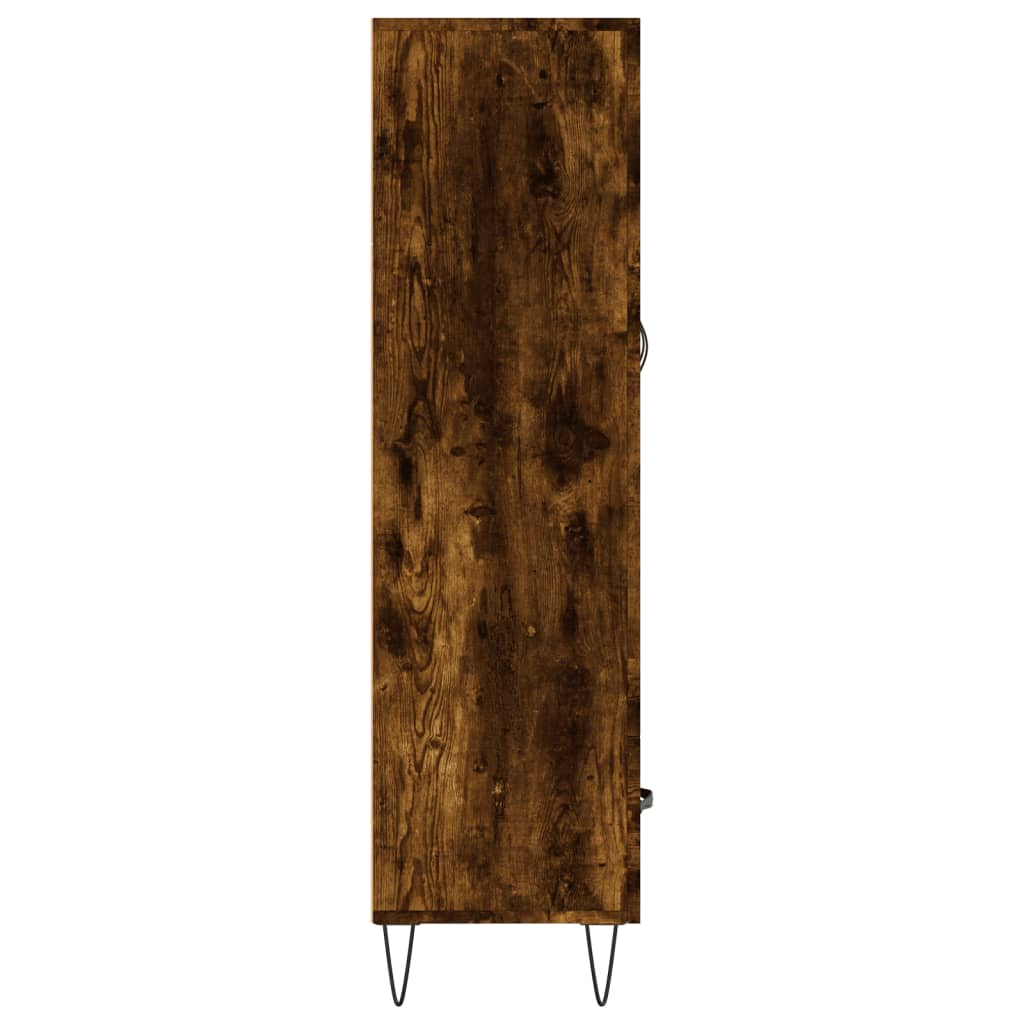 vidaXL Dulap înalt, stejar afumat, 69,5x31x115 cm, lemn prelucrat