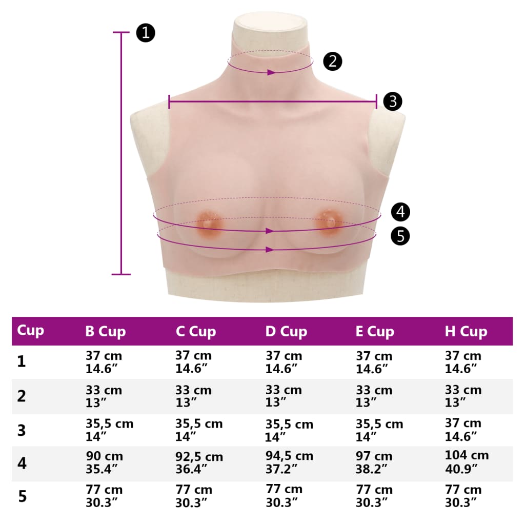 vidaXL Sâni din silicon cupă B, culoare caucazian