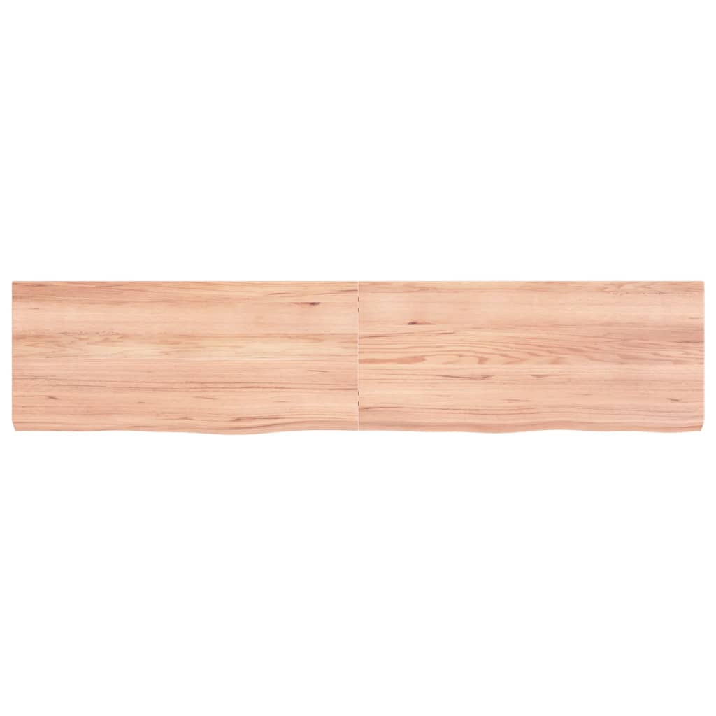 vidaXL Blat de baie, maro deschis, 180x40x(2-6) cm, lemn masiv tratat