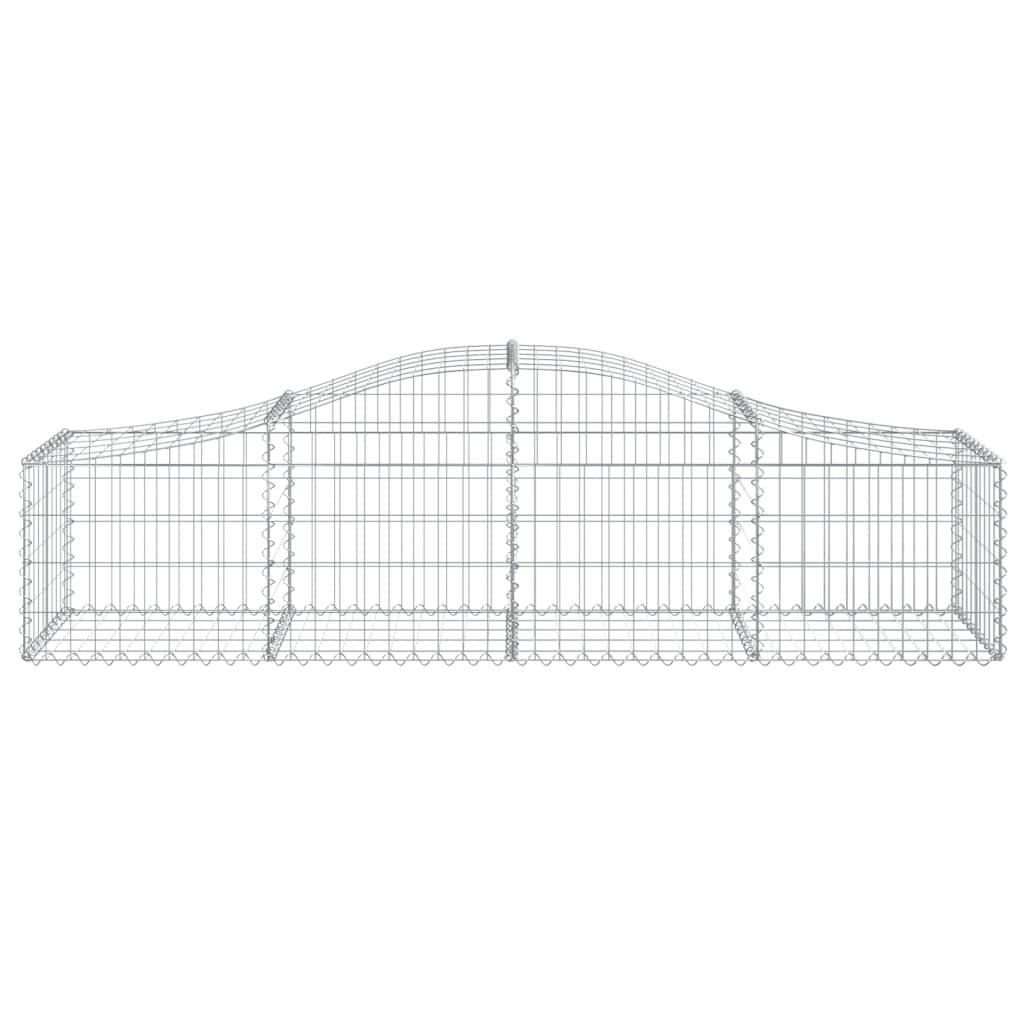 vidaXL Coșuri gabion arcuite 3 buc, 200x50x40/60 cm, fier galvanizat