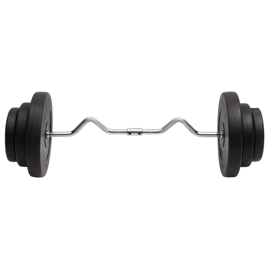 vidaXL Set halteră ondulată cu greutăți, 60 kg