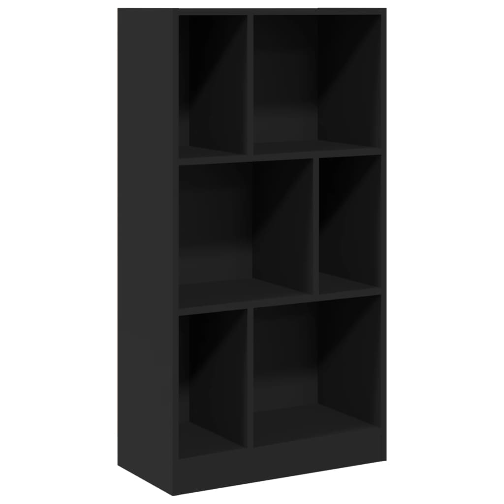 vidaXL Bibliotecă, negru, 57x28,5x107,5 cm, lemn prelucrat