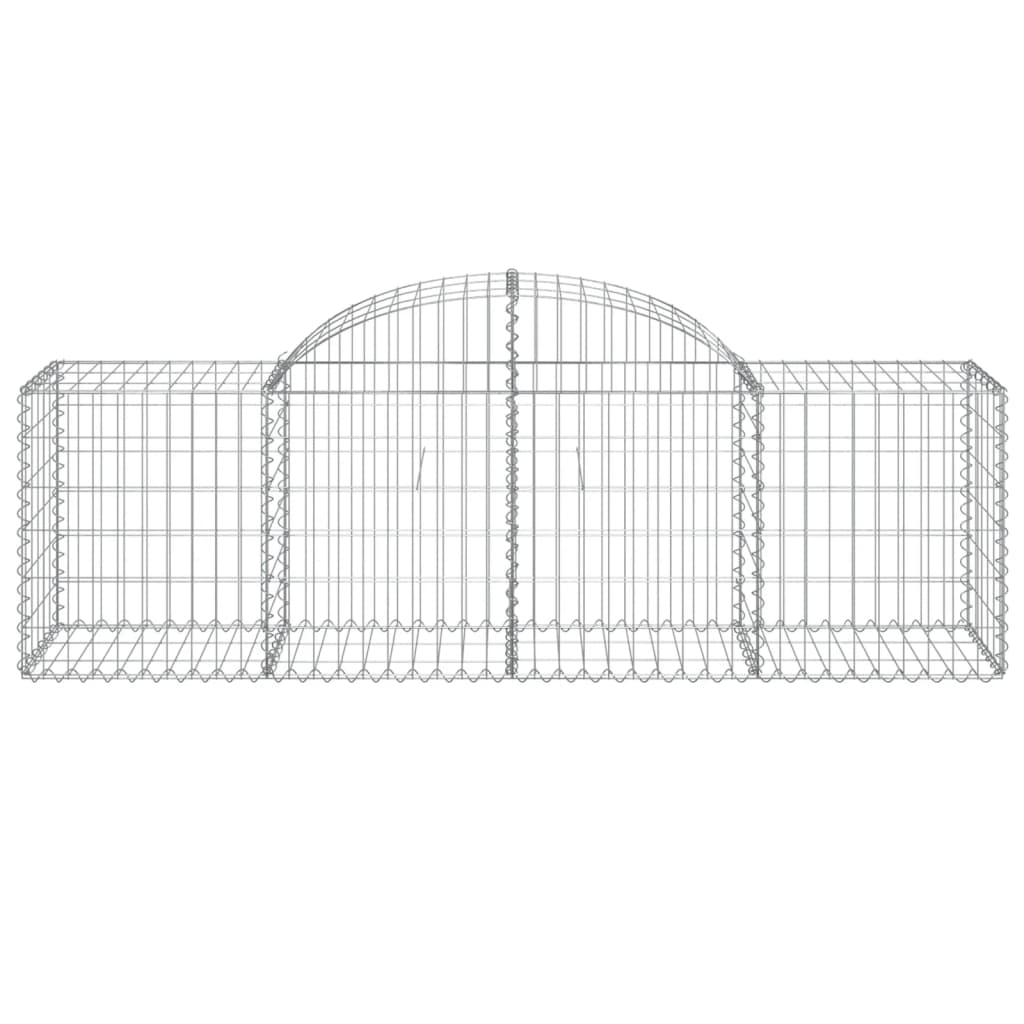 vidaXL Coșuri gabion arcuite 7 buc, 200x50x60/80 cm, fier galvanizat