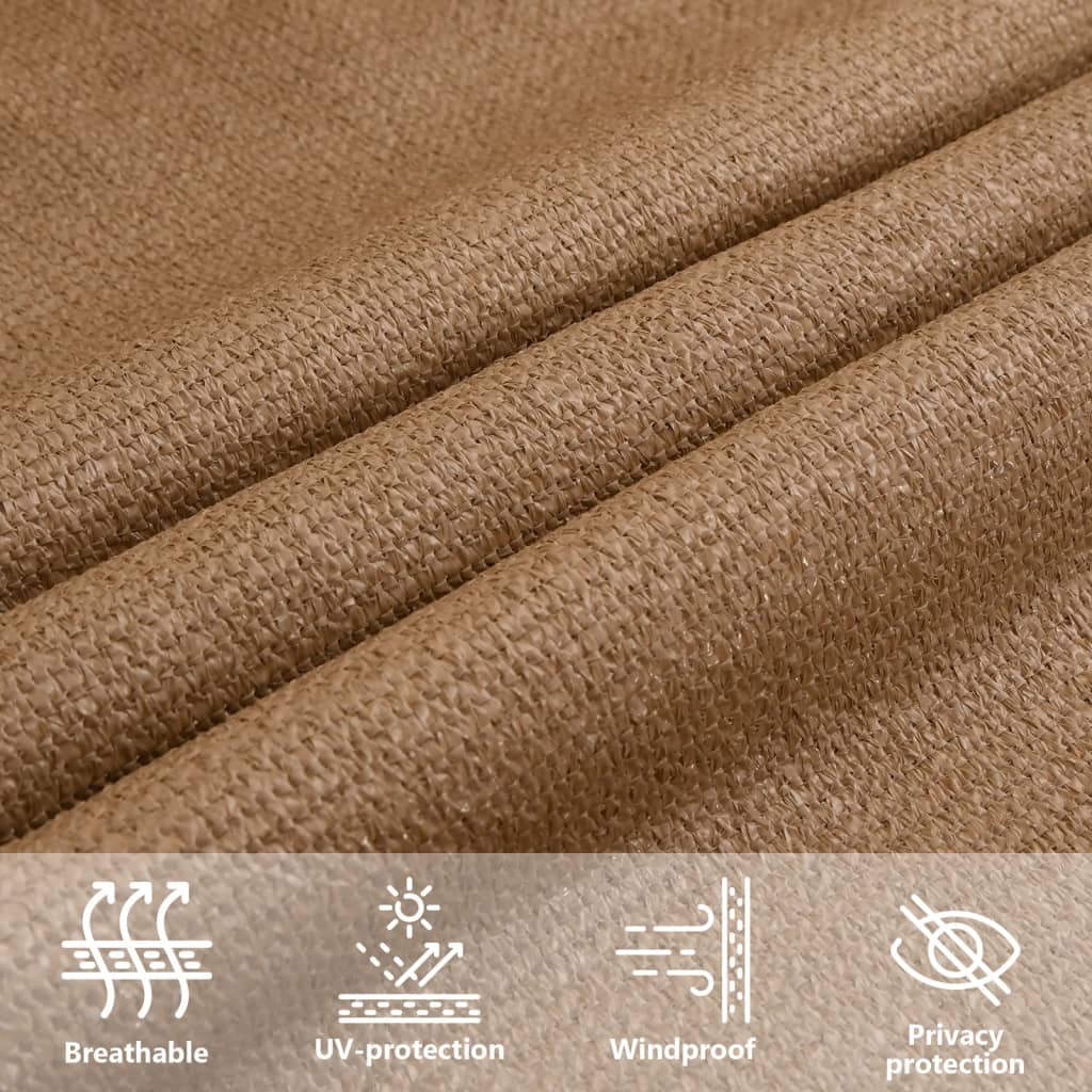 vidaXL Pânză parasolar, gri taupe, 3x4x5 m, HDPE, 160 g/m²