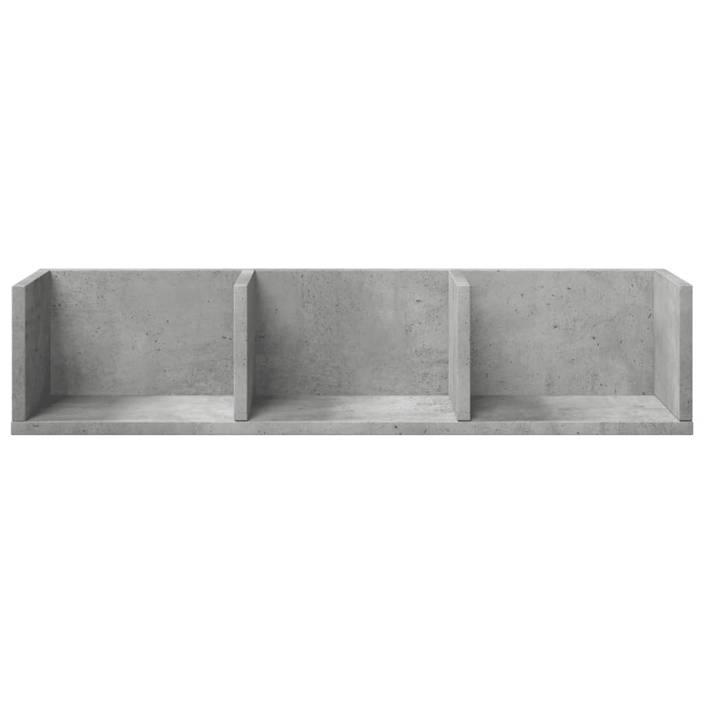 vidaXL Dulapuri perete, 2 buc., gri beton 75x18x16,5 cm lemn prelucrat